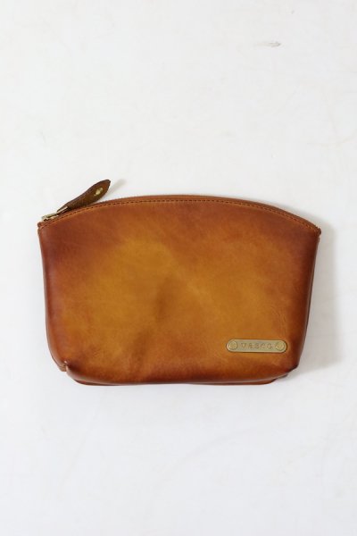 VS-800L LEATHER TRAVEL POUCH (MUSTERD CAMEL)