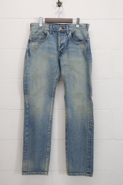 Narrow Straight Jeans-Vintage Wash- (Vintage Indigo)