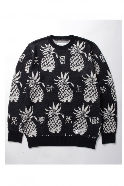 PINEAPPLE JACQUARD SWEATER (BLACK)