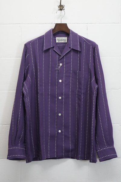 HAWAIIAN SHIRT L/S ( TYPE-8 ) (PURPLE)