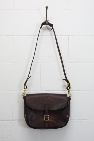 VS-249L LEATHER POSTMAN SHOULDER BAG -SMALL (BROWN)