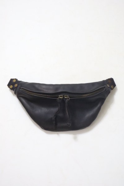 VS-242L LEATHER WAIST BAG -SMALL (BLACK)