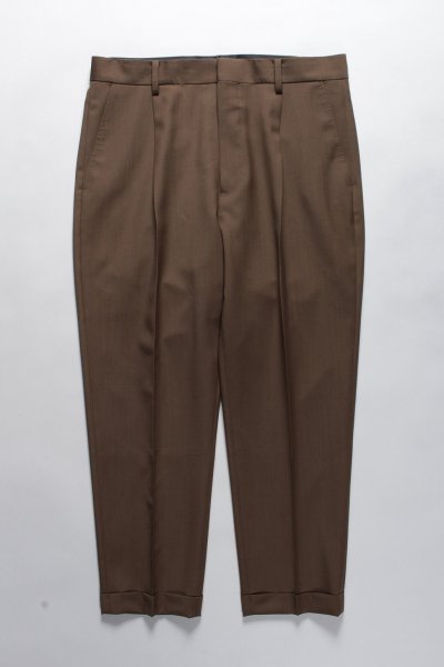 PLEATED TROUSERS ( TYPE-1 ) (BROWN)