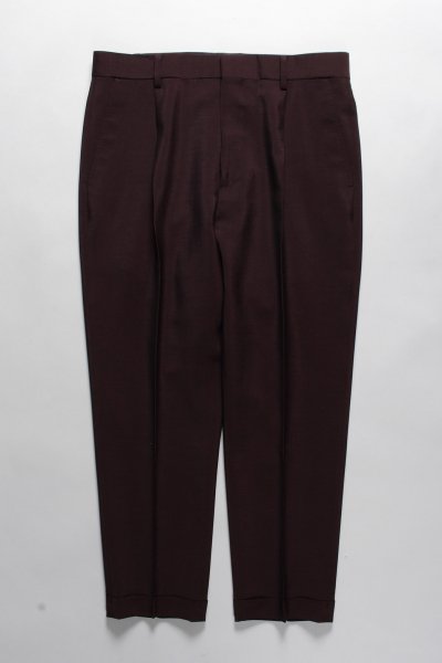 PLEATED TROUSERS ( TYPE-1 ) (BURGUNDY)