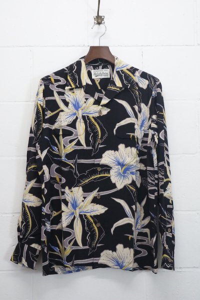 HAWAIIAN SHIRT L/S ( TYPE-7 ) (BLACK)