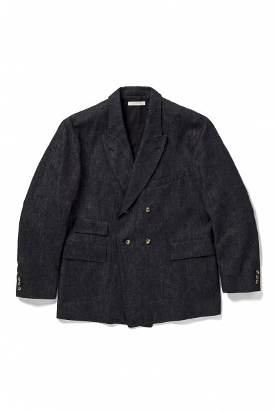 DOUBLE BREASTED SWING JACKET (INDIGO)