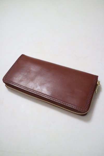 VSC-701ZBR LEATHER ROYAL ROUND ZIP LONG WALLET (BROWN)