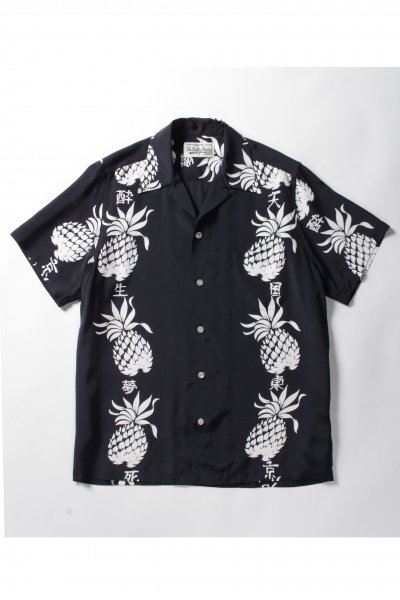 HAWAIIAN SHIRT S/S ( TYPE-19 ) (BLACK)