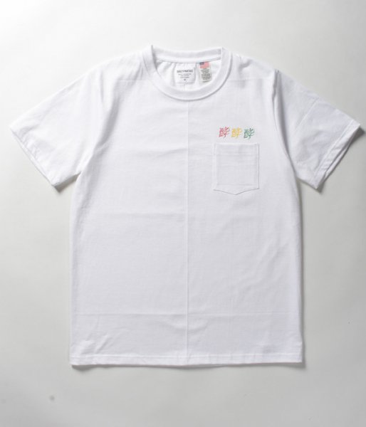 OVER SIZE CREW NECK POCKET T-SHIRT ( TYPE-3 ) (WHITE)