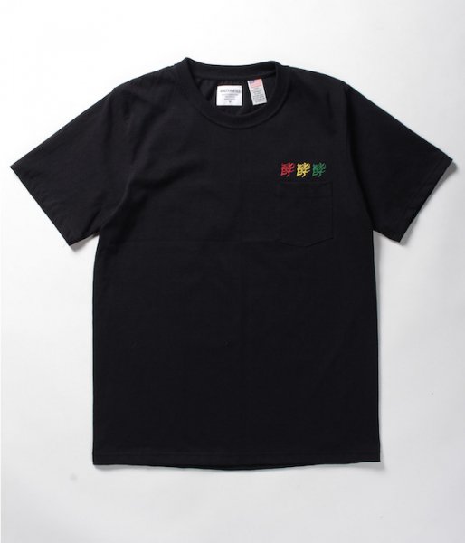 OVER SIZE CREW NECK POCKET T-SHIRT ( TYPE-3 ) (BLACK)