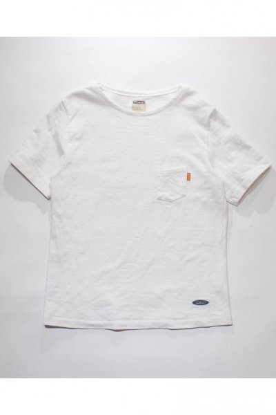 Boat Neck Heavy Tee （White）