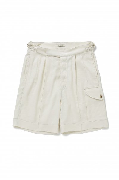 SIDE BUCKLE GRUKHA SHORTS (BONE)