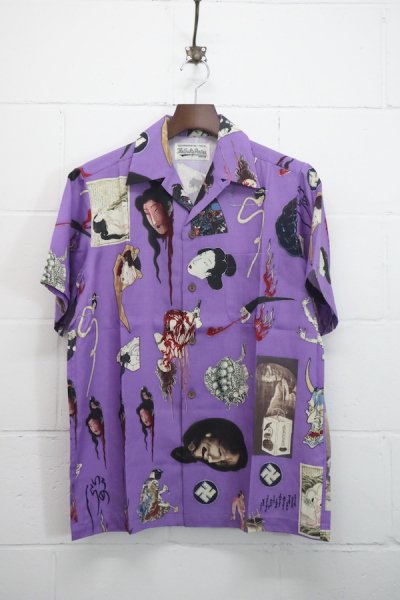 HAWAIIAN SHIRT S/S ( TYPE-2 ) (L-PURPLE)