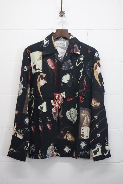 HAWAIIAN SHIRT L/S ( TYPE-2 ) (BLACK)