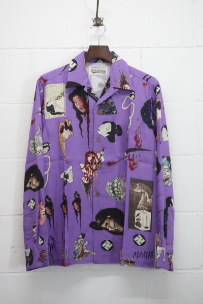 HAWAIIAN SHIRT L/S ( TYPE-2 ) (L-PURPLE)