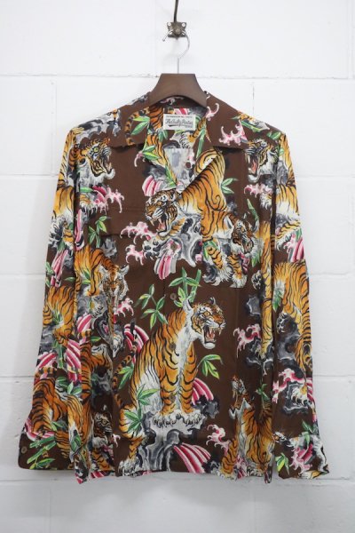 TIMLEHI / L/S HAWAIIAN SHIRT (BROWN)