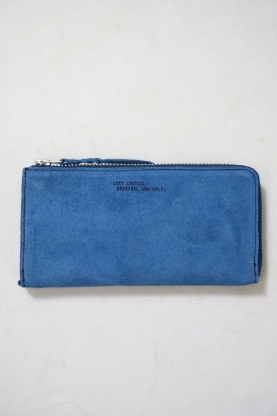 Suede Zip Case -Long- （BLUE）