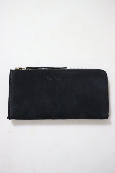 Suede Zip Case -Long- （BLACK）