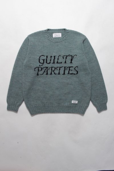 "GUILTY PARTIES" CREW NECK SWEATER (BLUE)