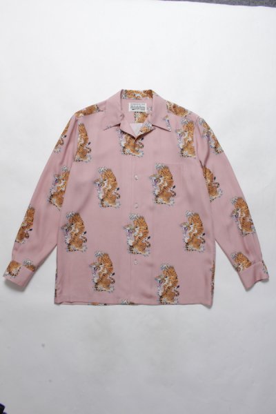 TIM LEHI / L/S HAWAIIAN SHIRT ( TYPE-3 ) (PINK)