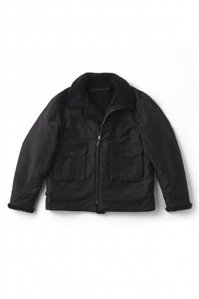 ALPACA SHEARING AVIATOR JACKET (GRAPHITE)