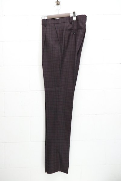 PLEATED TROUSERS ( TYPE-1 ) (BURGUNDY)