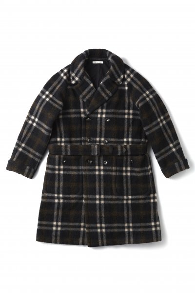 PILLING MELTON MACKINAW COAT (BLACK PLAID)