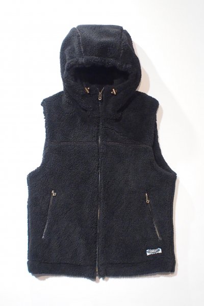 Hooded Boa Vest （Black）