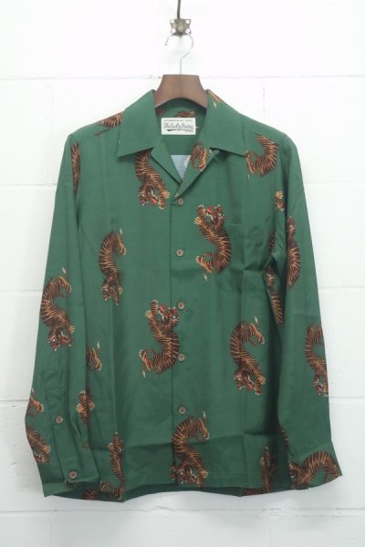 HAWAIIAN SHIRT L/S ( TYPE-2 ) (GREEN)