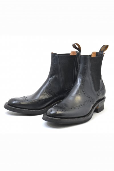 BROGUE SIDEGORE BOOTS ブローグサイドゴアブーツ (HORSE RATIGO BLACK)