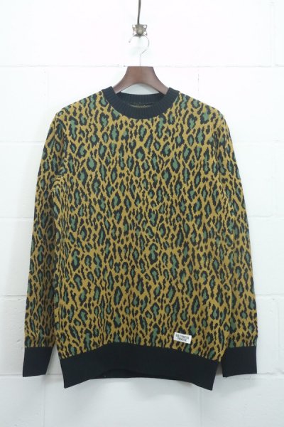 LEOPARD JAQUARD SWEATER (GREEN)