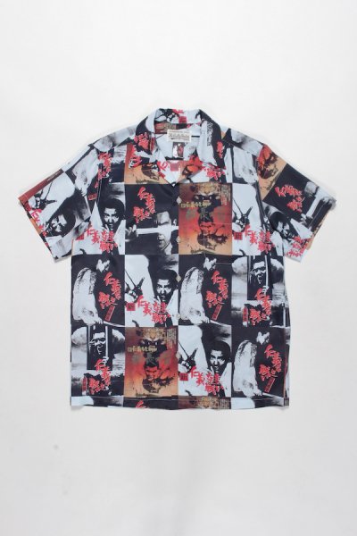 仁義なき戦い / S/S HAWAIIAN SHIRT (BLUE)