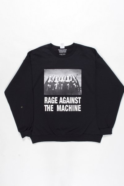 RAGE AGAINST THE MACHINE / CREW NECK SWEAT SHIRT ( TYPE-4 ) (BLACK)