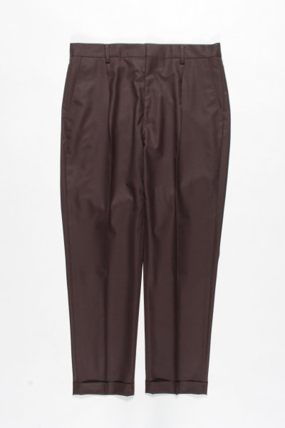 PLEATED TROUSERS ( TYPE-1 ) (BROWN)