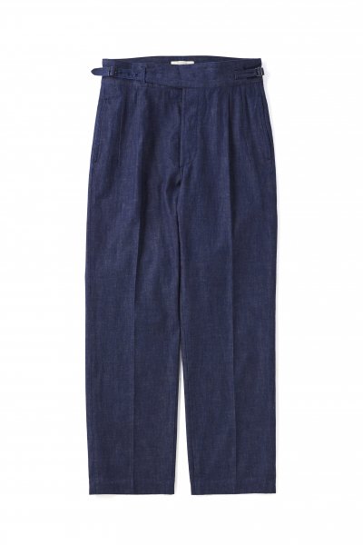 SIDE BUCKLE GRUKHA TROUSER (INDIGO)