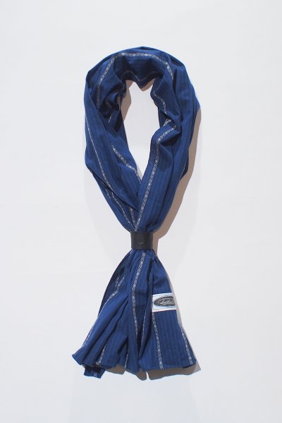 Cotton Stole -stripe- （Navy Base）