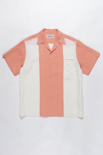 TWO-TONE 50'S SHIRT ( TYPE-1 ) (ORANGE-WHITE)