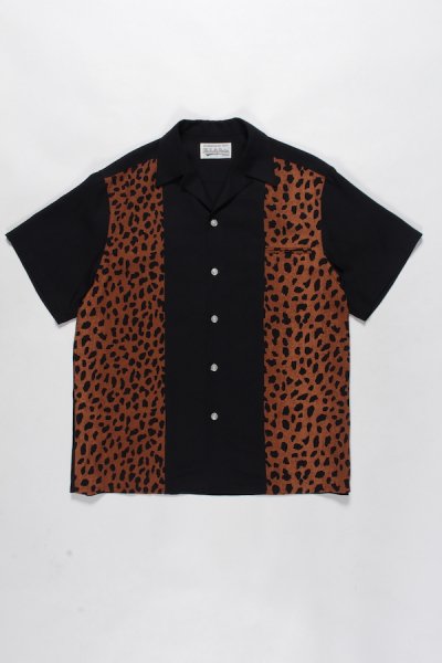 TWO-TONE 50'S SHIRT ( TYPE-2 ) (BLACK-BROWN)