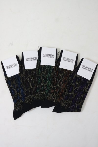 LEOPARD JACQUARD GRITTER SOCKS