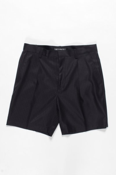 PLEATED SHORT TROUSERS ( TYPE-6 ) (BLACK)