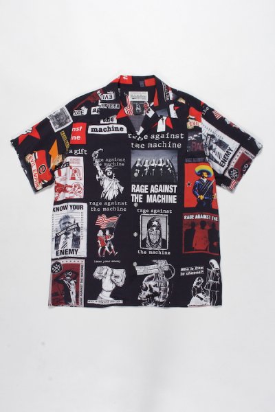 RAGE AGAINST THE MACHINE / S/S HAWAIIAN SHIRT (BLACK)