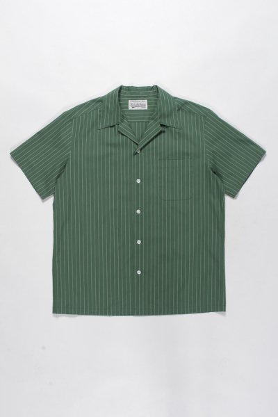 OPEN COLLAR SHIRT ( TYPE-3 ) (GREEN)