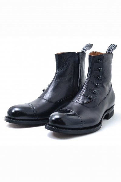 BOYS ボタンブーツ (BLACK/BLACK)