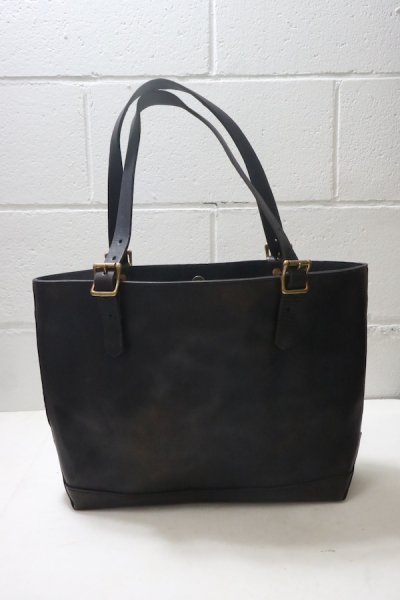 VS-263L LEATHER TRAVEL TOTE BAG -MEDIUM (BLACK)