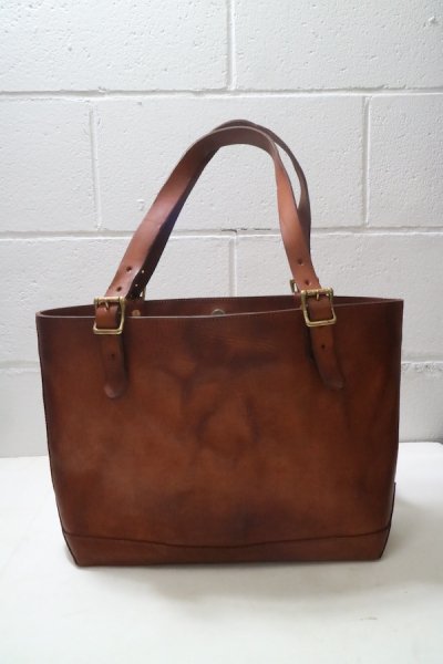 VS-263L LEATHER TRAVEL TOTE BAG -MEDIUM (CAMEL)