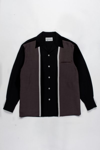 THREE-TONE 50'S SHIRT (BLACK-PURPLE)