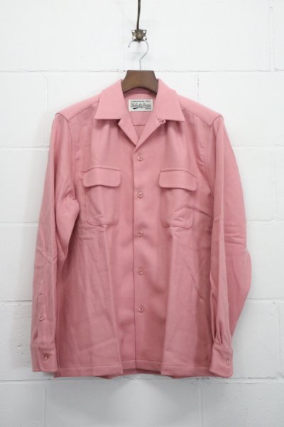 WOOL OPEN COLLAR SHIRT (PINK)