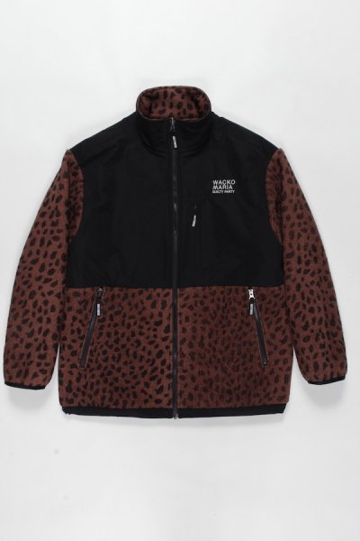 LEOPARD BOA FLEECE JACKET (BROWN)