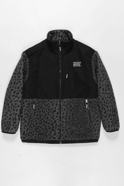 LEOPARD BOA FLEECE JACKET (GRAY)