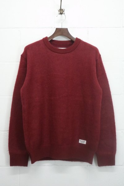 MOHAIR CREW NECK SWEATER (BURGUNDY)